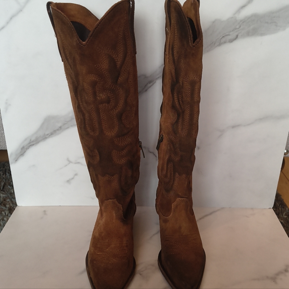 SUNDANCE Sojourner Quilted western boots - Picture 2 of 6